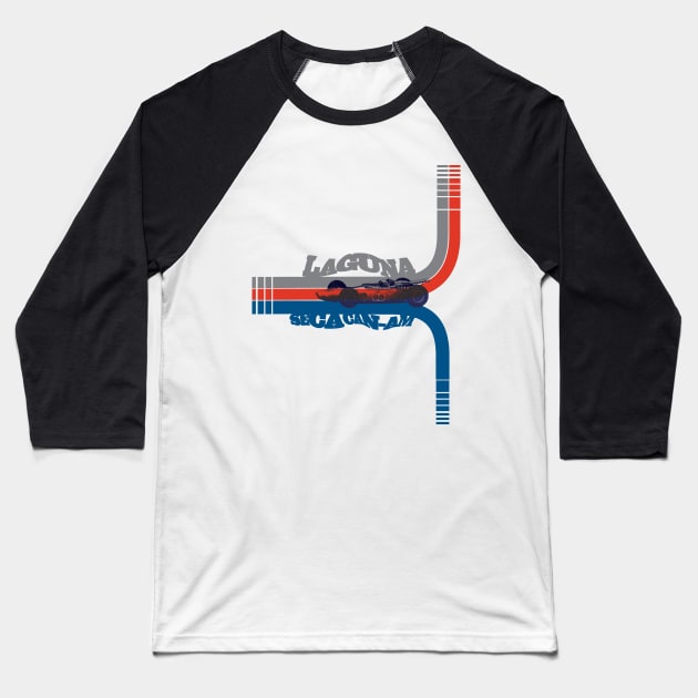 Laguna Seca Can-Am Baseball T-Shirt by Mobykat